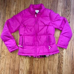 Lilly Pulitzer Hot Pink Puffer Jacket